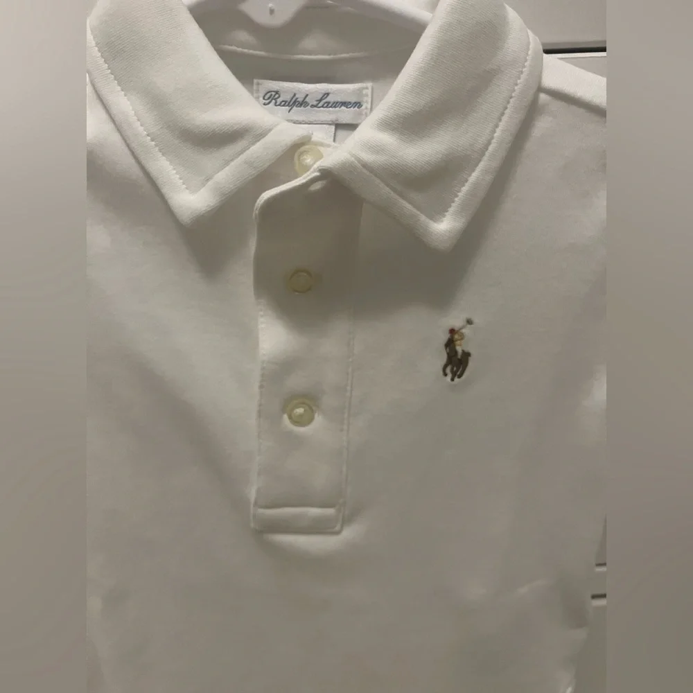 Ralph Lauren NWOT Collared Button Polo Short Sleeve White Shirt